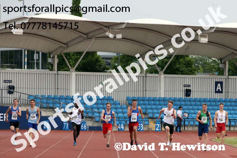Mens under-20s 200 metres, Northern Senior and Under-20s Champs., Sports City, Manchester. Photo: David T. Hewitson/Sports for All Pics